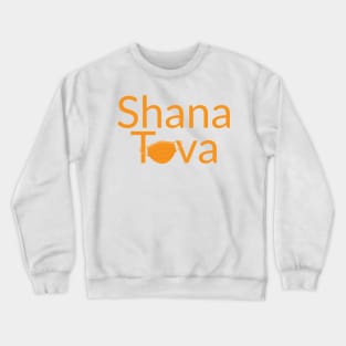 Shana Tova with face mask Crewneck Sweatshirt